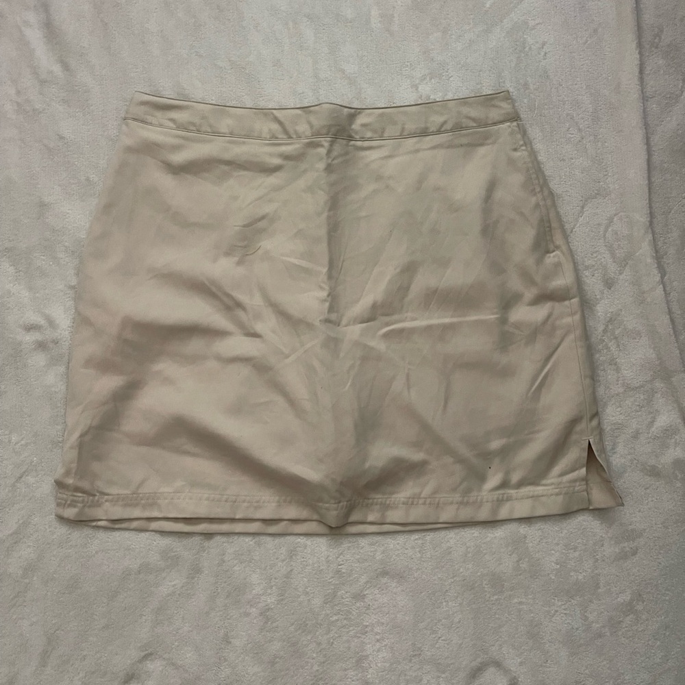 Beige Mini Skort